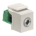 Leviton COAXIAL CONNECTORS JACK 3.5MM STEREO SCREW TERMINAL IVORY 40839-SIS